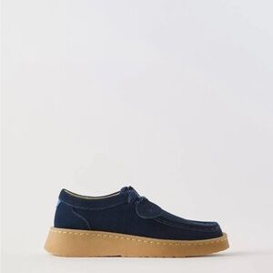 Navy Blue Suede Kids Shoes